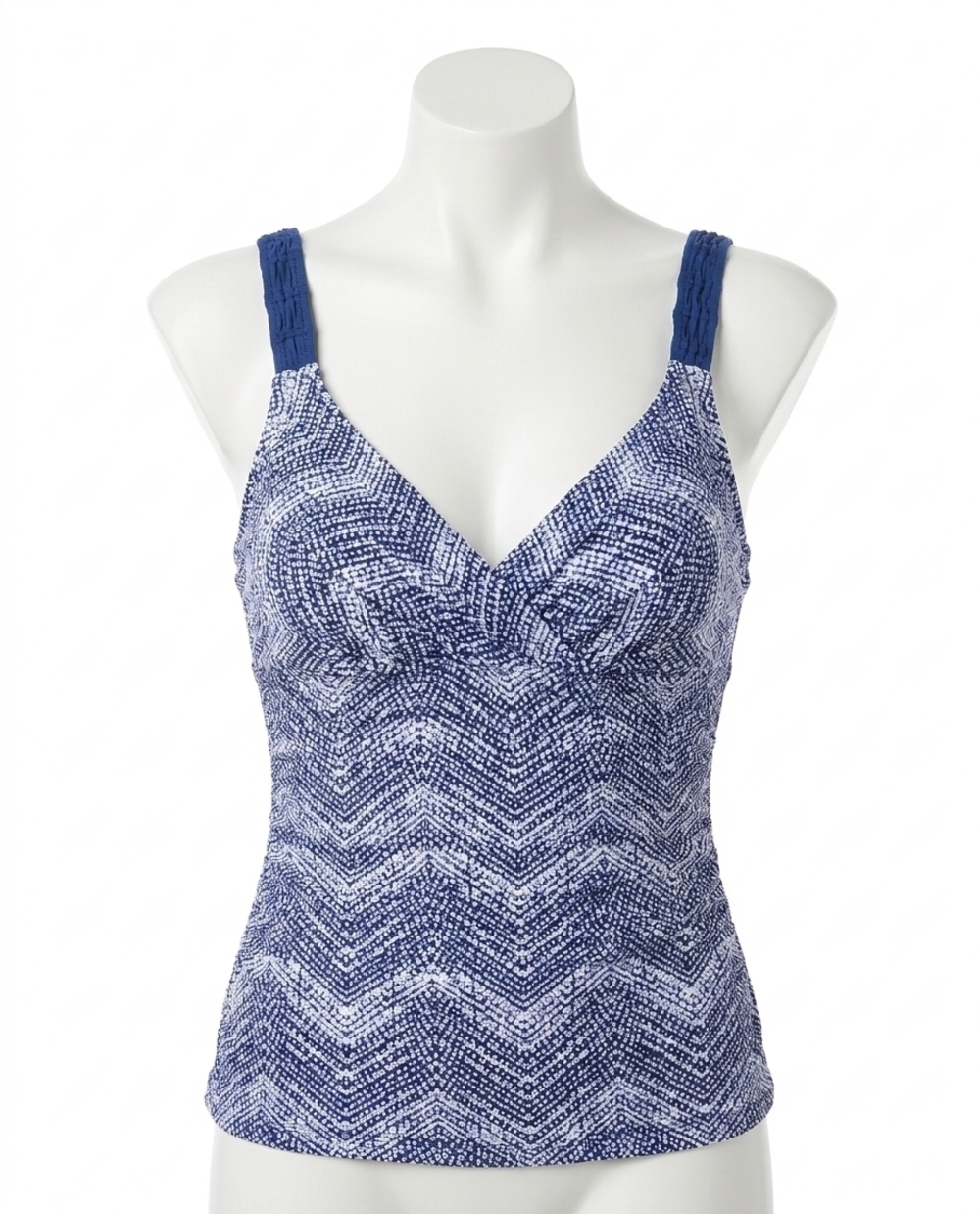 NEW BADGLEY MISCHKA shirred tankini top in gisele